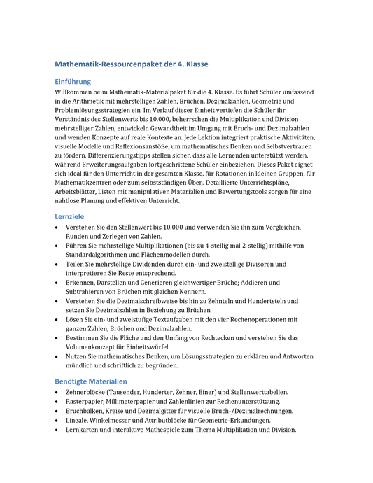 Sparpaket XXL: Mathematik Grundschule – WACHSENDES Materialpaket