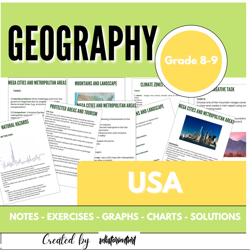 Discover the USA in Geography: Maps, Diagrams & More