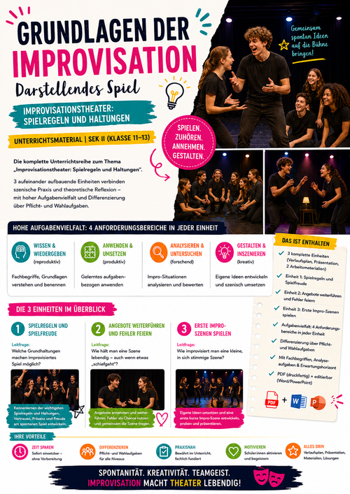 Grundlagen der Improvisation · Darstellendes Spiel Unterrichtsmaterial | Sek II (Klasse 11–13)