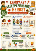 Sparpaket Lesespaziergang Herbst: 3 Einheiten · 12 Stunden | Deutsch Klasse 1