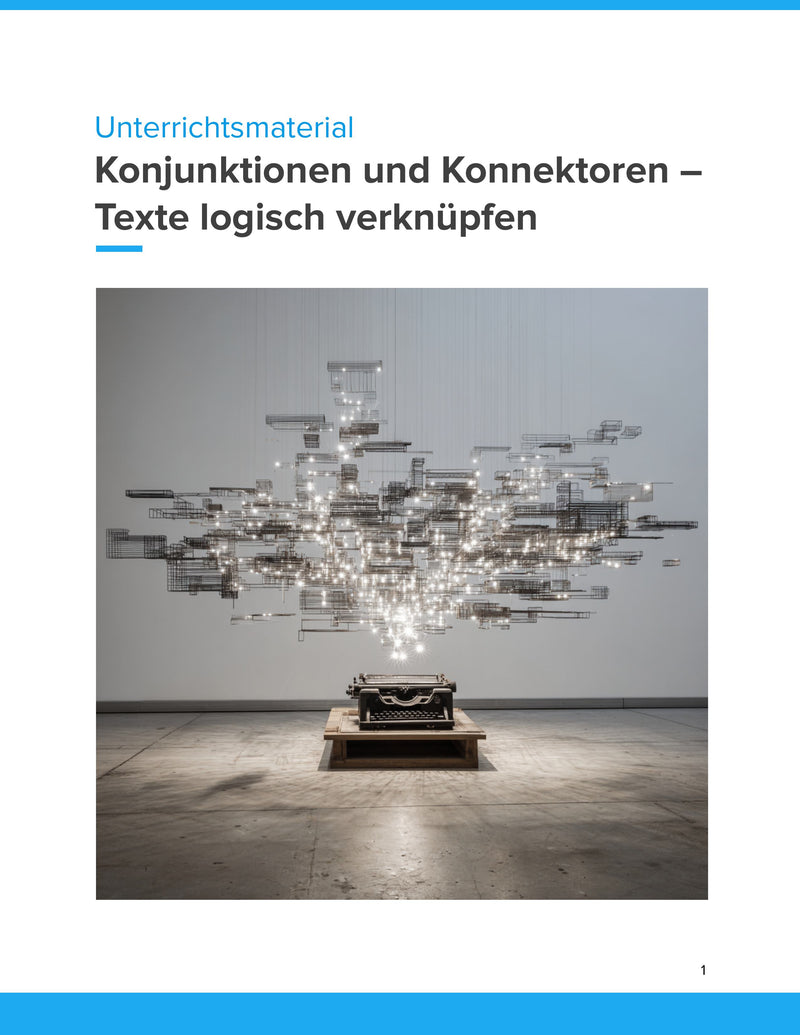 Konjunktionen und Konnektoren – Unterrichtsmaterial Deutsch SEK I