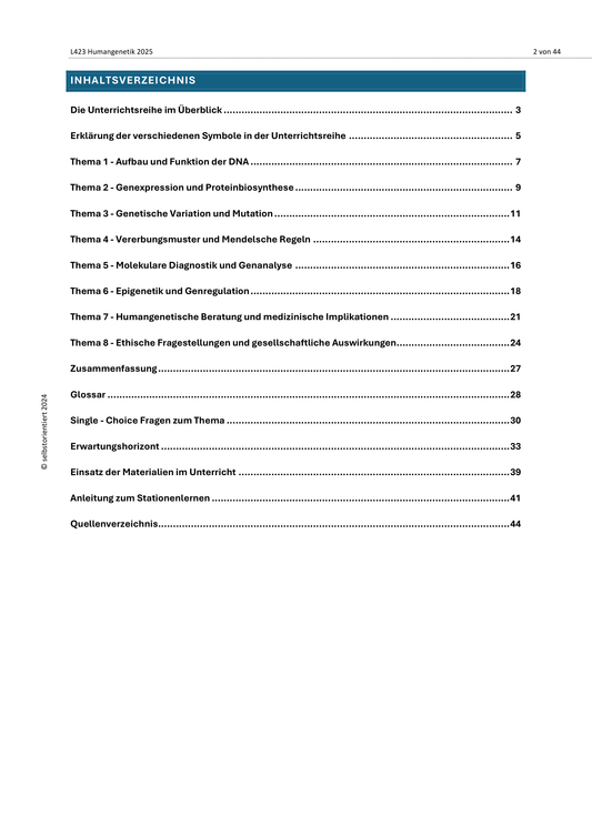 DNA-Struktur, Genexpression & Forschung - Humangenetik