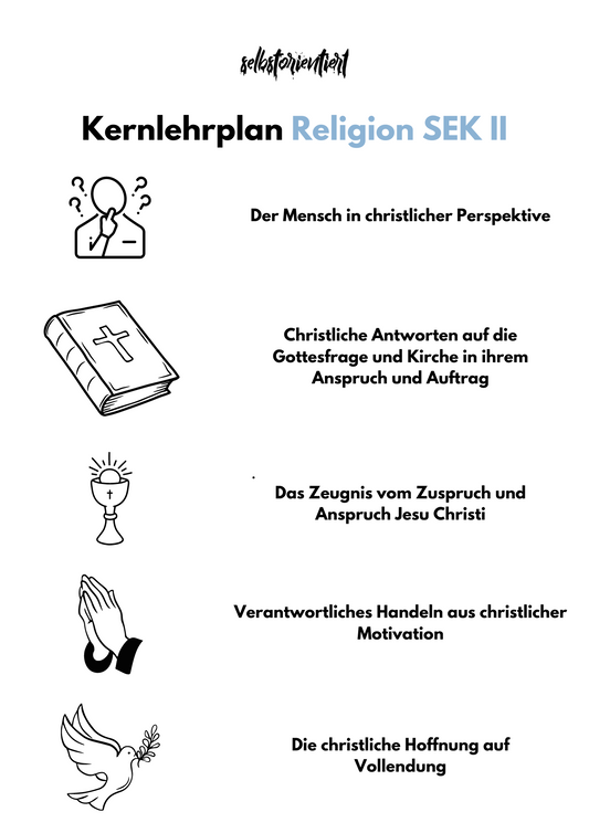 Kerncurriculum Katholische Religionslehre in der SEK II - Hessen