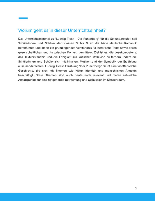 Der Runenberg von Ludwig Tieck – Romantik verstehen, analysieren und kreativ umsetzen