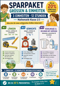 Sparpaket Größen & Einheiten: 3 Einheiten · 12 Stunden | Mathematik Klasse 2/3