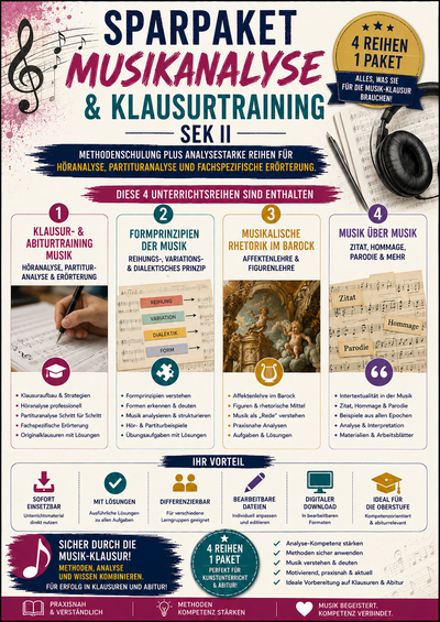 Sparpaket Musikanalyse & Klausurtraining Sek II | Abitur