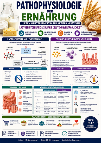 Lebensmittelunverträglichkeiten & Ernährungsmedizin | Biologie & Ernährungslehre SEK II Sparpaket