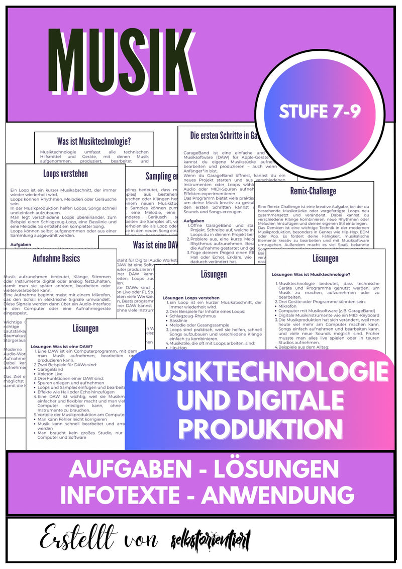Musiktechnologie und digitale Produktion – Kreativer Musikunterricht für Klasse 7–9