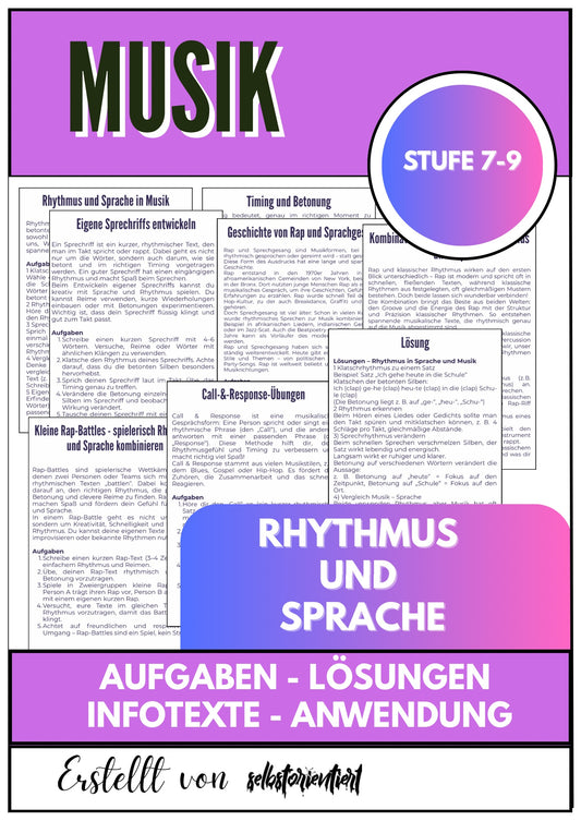 Rhythmus und Sprache – Kreativer Musikunterricht für Klasse 7–9