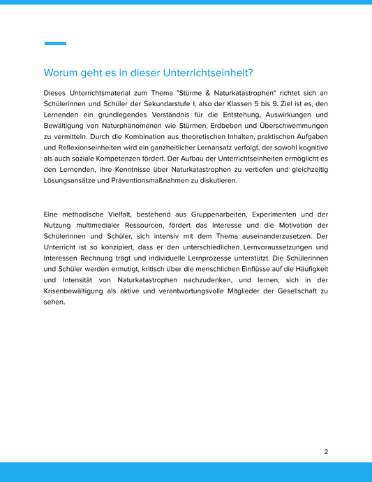 Stürme & Naturkatastrophen | Unterrichtsmaterial Geographie SEK I