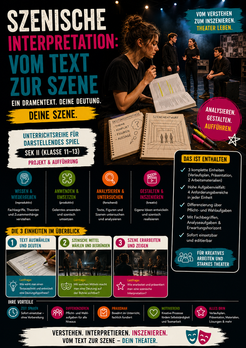 Szenische Interpretation: vom Text zur Szene · Darstellendes Spiel Unterrichtsmaterial | Sek II (Klasse 11–13)