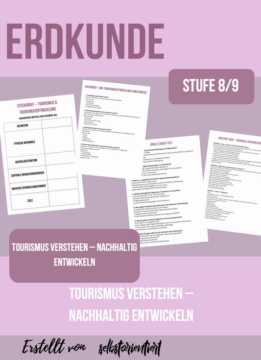 Tourismus weltweit – Chancen, Risiken & Nachhaltigkeit (Kl. 8/9)