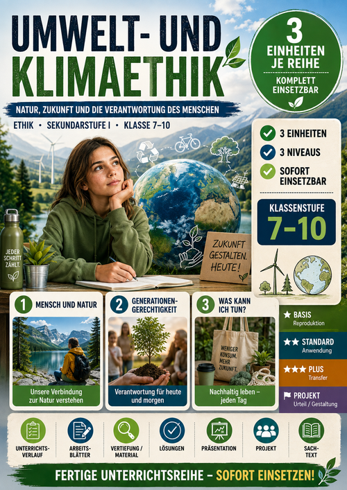 Umwelt- und Klimaethik – Ethik Unterrichtsmaterial (Sek I, Klasse 7–10)