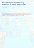 Editable Sight Word Fluency & Sentence Building Worksheets