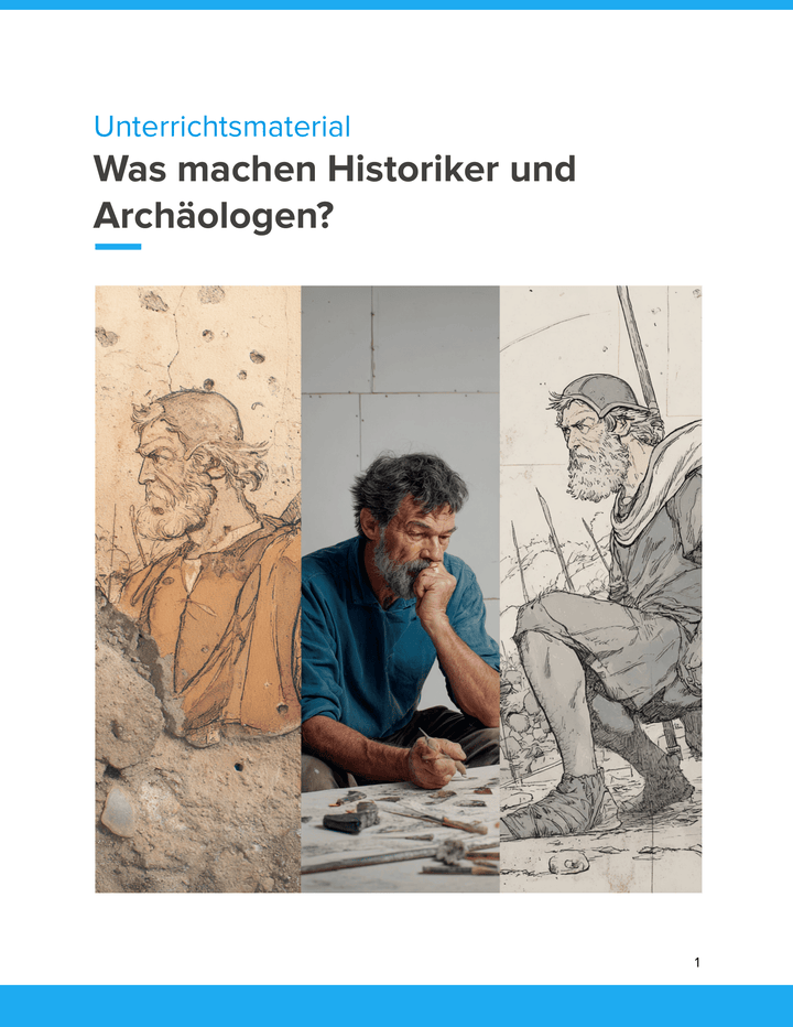 Was machen Historiker und Archäologen? Unterrichtsmaterial Geschichte Sek I, Titelbild