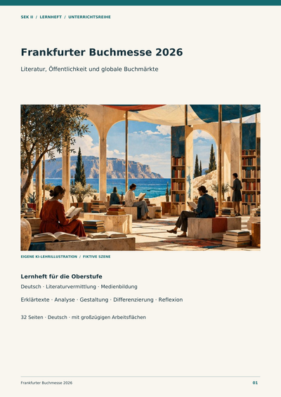 Frankfurter Buchmesse 2026 – Literatur, Öffentlichkeit und globale Buchmärkte | Unterrichtsreihe Deutsch Sek II