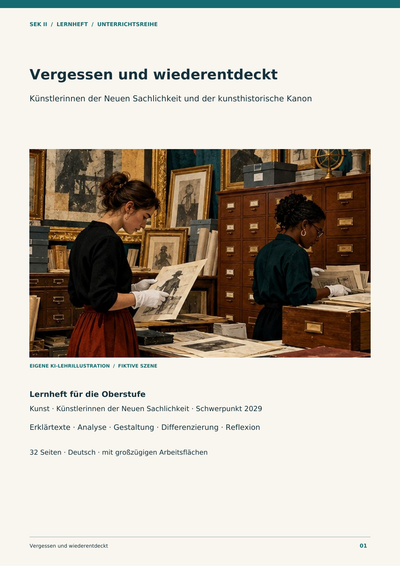 Vergessen und wiederentdeckt – Künstlerinnen der Neuen Sachlichkeit und der Kanon | Unterrichtsreihe Kunst Sek II