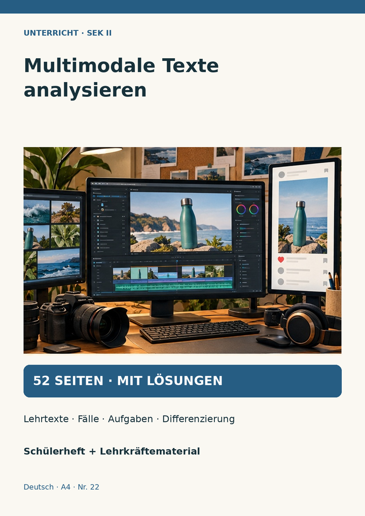 Multimodale Texte analysieren: Post, Video und Werbung begründet untersuchen – Unterrichtsreihe Deutsch Sek II