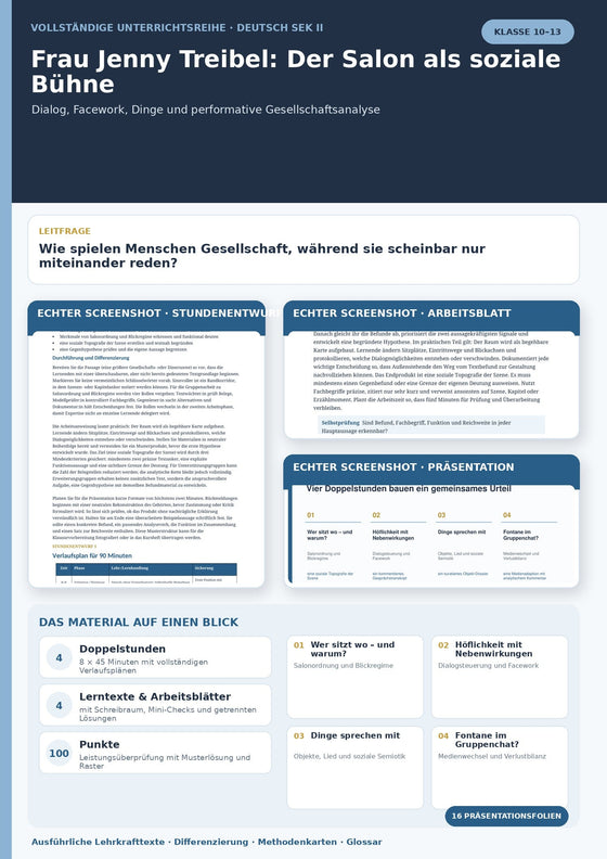 Halbjahresplanung Deutsch Sek II: Ganzschrift und Sprachmodul verbinden