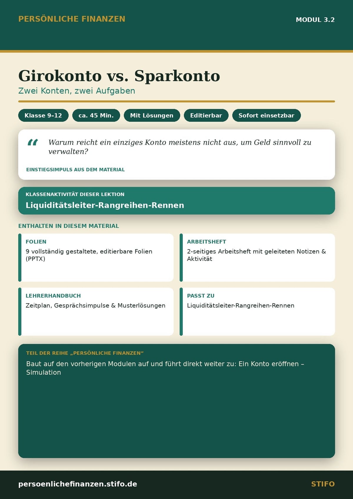 Girokonto vs. Sparkonto – Banking & Finanzdienstleistungen | Persönliche Finanzen Modul 3.2