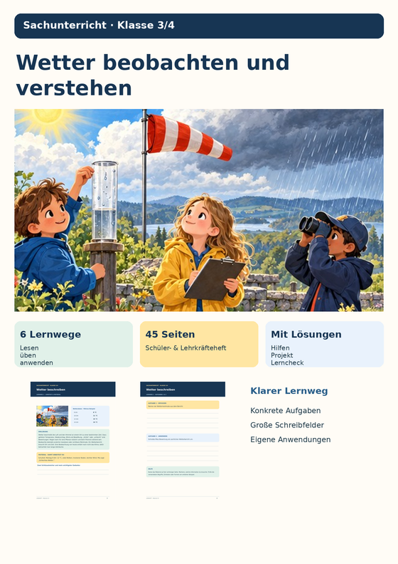 Wolken beobachten in der Grundschule: erst beschreiben, dann benennen