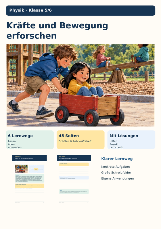 Kräfte an ihren Wirkungen erkennen: ein Einstieg in Physik Klasse 5/6