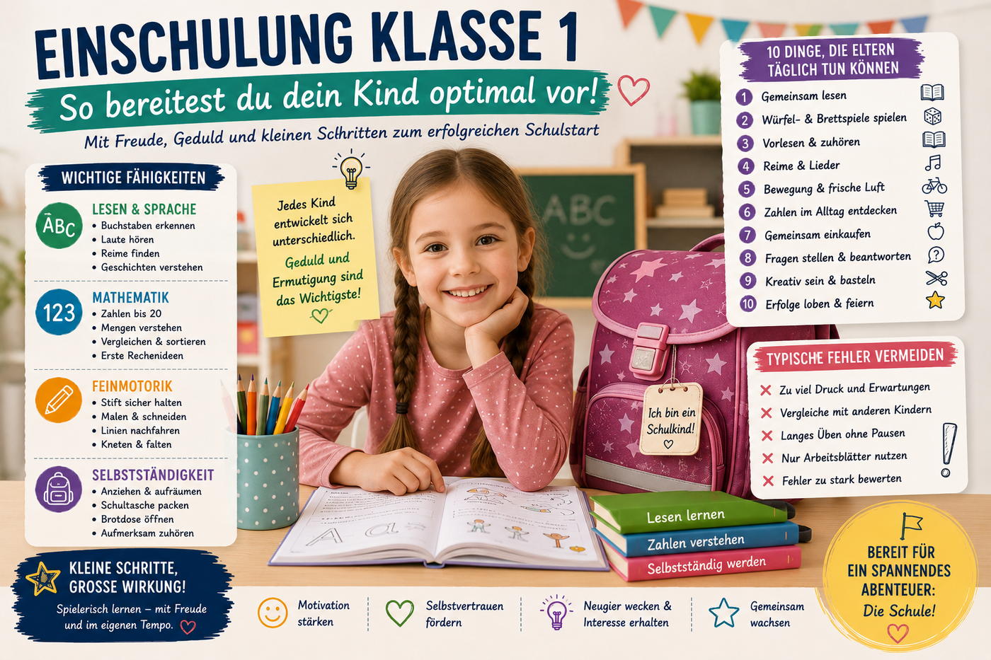 Was sollte ein Kind vor der Einschulung können