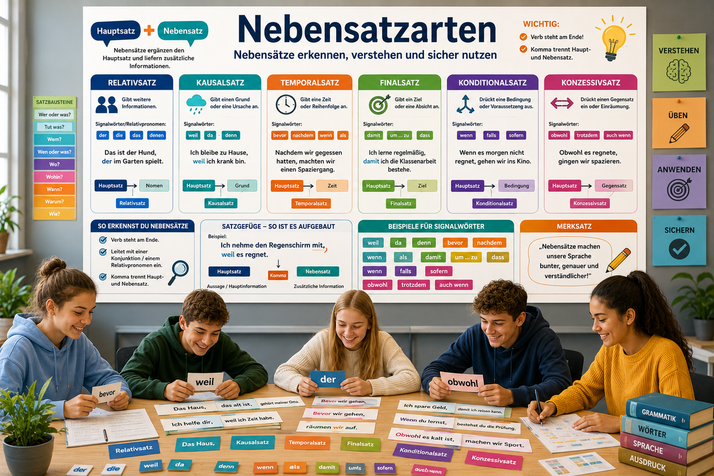 Nebensatzarten Unterricht Sek I