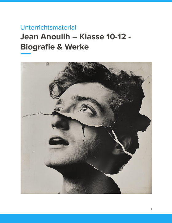 Jean Anouilh: neben dem Lehrmittel einsetzen