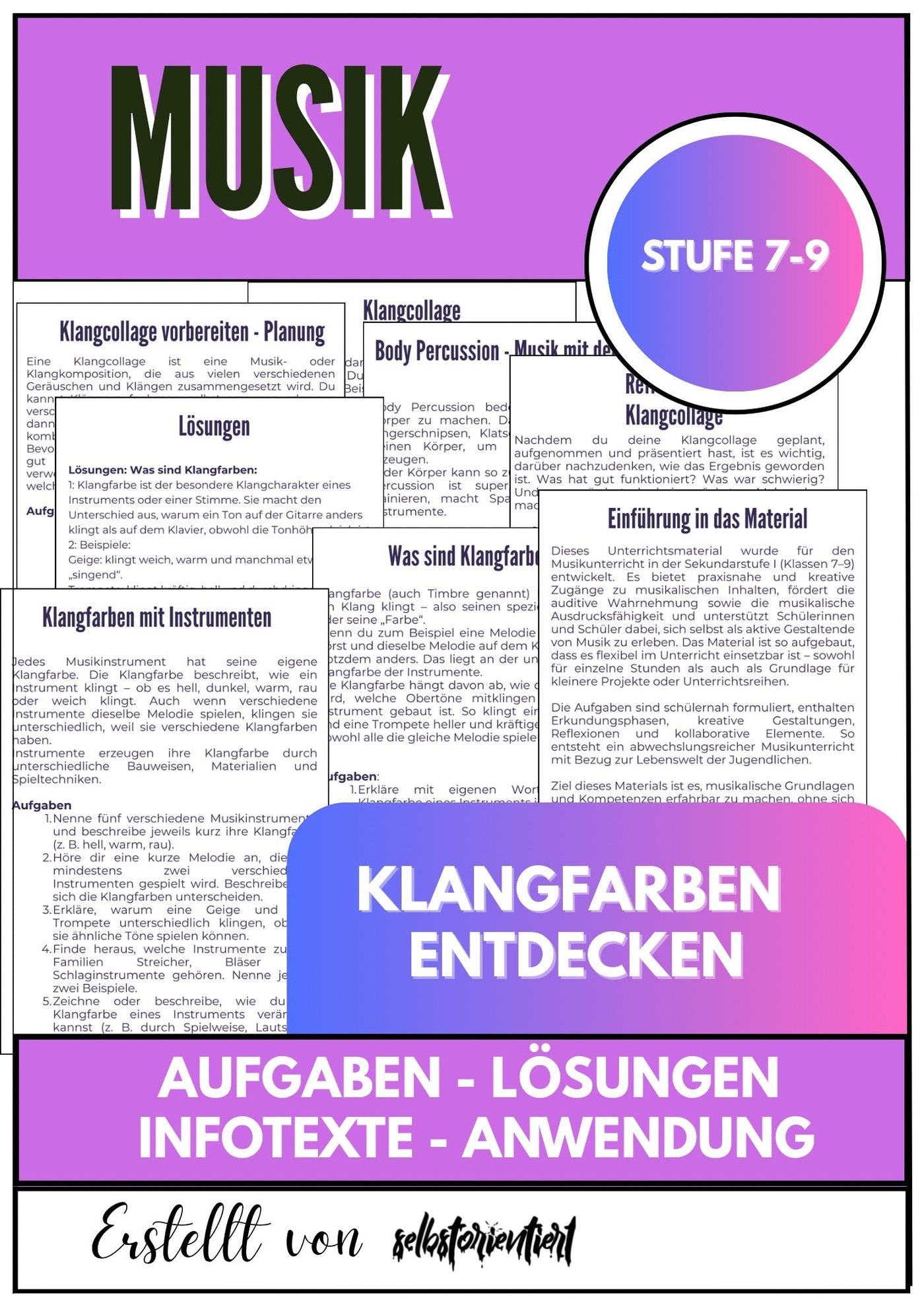 Grafische Partitur im Musikunterricht: Klangverläufe mit Symbolen auf einer Zeitachse notieren