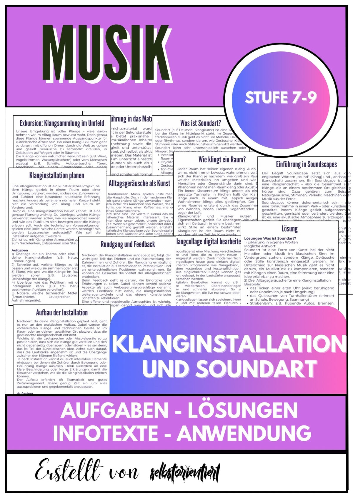 Klanginstallation und Sound Art – Kreativer Musikunterricht für Klasse 7–9