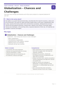 Globalization – Chances and Challenges | Englisch Unterrichtsmaterial Oberstufe (Sek II)