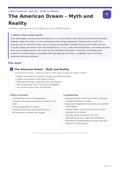 The American Dream – Myth and Reality | Englisch Unterrichtsmaterial Oberstufe (Sek II)