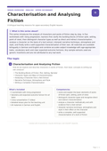 Characterisation and Analysing Fiction | Englisch Unterrichtsmaterial Oberstufe (Sek II)