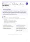 Shakespeare – Analysing a Drama (Macbeth) | Englisch Unterrichtsmaterial Oberstufe (Sek II)
