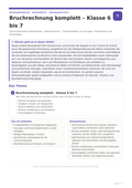 Bruchrechnung komplett – Klasse 6 bis 7 | Unterrichtsmaterial Mathematik Sekundarstufe I
