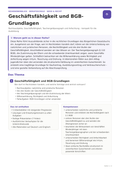 Geschäftsfähigkeit und BGB-Grundlagen | Unterrichtsmaterial Berufsschule (WiSo & Recht)