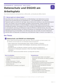 Datenschutz und DSGVO am Arbeitsplatz | Unterrichtsmaterial Berufsschule (WiSo & Recht)