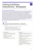 Listening and Viewing Comprehension – Übungspaket | Englisch Unterrichtsmaterial Oberstufe (Sek II)