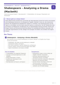 Shakespeare – Analysing a Drama (Macbeth) | Englisch Unterrichtsmaterial Oberstufe (Sek II)