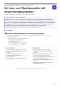 Extrem- und Wendepunkte mit Anwendungsaufgaben | Unterrichtsmaterial Mathematik Oberstufe (Sek II)