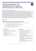 Arbeitssicherheit und Arbeitsschutz im Betrieb | Unterrichtsmaterial Berufsschule (WiSo & Recht)