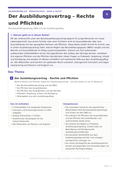 Der Ausbildungsvertrag – Rechte und Pflichten | Unterrichtsmaterial Berufsschule (WiSo & Recht)