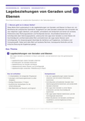 Lagebeziehungen von Geraden und Ebenen | Unterrichtsmaterial Mathematik Oberstufe (Sek II)