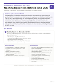Nachhaltigkeit im Betrieb und CSR | Unterrichtsmaterial Berufsschule (WiSo & Recht)