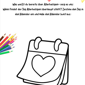 Wir basteln zum Thema Allerheiligen – Vorlage für Klasse 1–4