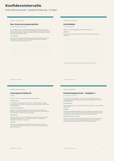 Vorschau mit echten Seiten aus der Unterrichtsreihe Konfidenzintervalle (Mathematik Sek II): Schülerheft, Lehrermaterial und Klausurtraining