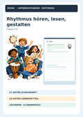 Rhythmus hören, lesen, gestalten – Puls, Takt, Pausen & Bodypercussion | Musik Grundschule Klasse 2–4