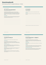 Vorschau mit echten Seiten aus der Unterrichtsreihe Quantenphysik (Physik Sek II): Schülerheft, Lehrermaterial und Klausurtraining