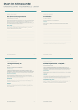 Vorschau mit echten Seiten aus der Unterrichtsreihe Stadt im Klimawandel (Geographie Sek II): Schülerheft, Lehrermaterial und Klausurtraining